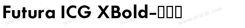 Futura ICG XBold字体转换